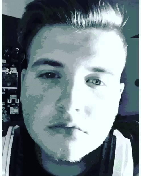 picture of Etan Kubistek with a glitching effect made in photoshop